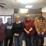 Smithton Meals on Wheels drivers (L-R) Deb Boeving, Mirian Bell, Vicki Sanders, Freeburg Meals on Wheels drivers Tracy and Joe Koester. April 2025